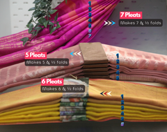 Saree Pleat Maker BUNDLE - MEDIUM 6 pleats + LARGE 6 pleats